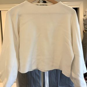 Zara white cropped sweater top